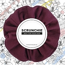 MakeUp - Suede Classic Hair Scrunchie, Burgundy — photo N1