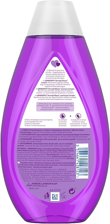 Baby Strengthening Shampoo - Johnson's Baby Strenght Drops — photo N2