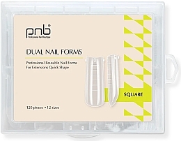 Fragrances, Perfumes, Cosmetics Reusable Square Upper Nail Forms - PNB Dual Nail Forms Modern Square