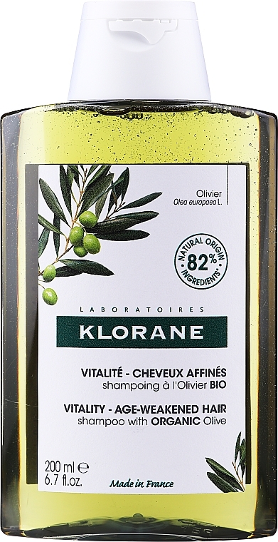 Hair Shampoo - Klorane Thickness & Vitality Shampooing With Essential Olive Extract — photo N1
