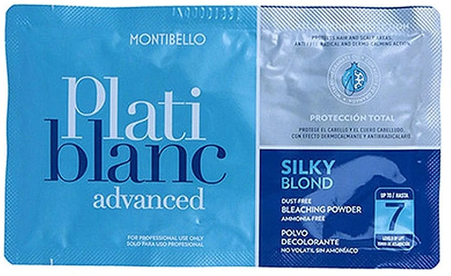 Hair Bleaching Powder, 7 shades - Montibello Platiblanc Advanced Silky Blond Bleaching Powder 7 — photo N24