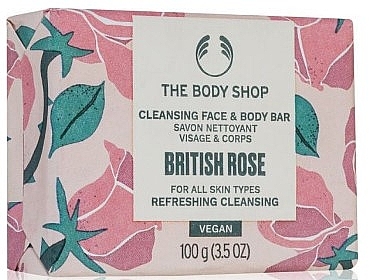 British Rose Face & Body Soap - The Body Shop British Rose Cleansing Face & Body Bar — photo N1