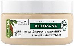 Fragrances, Perfumes, Cosmetics Hair Mask 3-in-1 - Klorane Cupuacu Nourishing & Repairing Mask