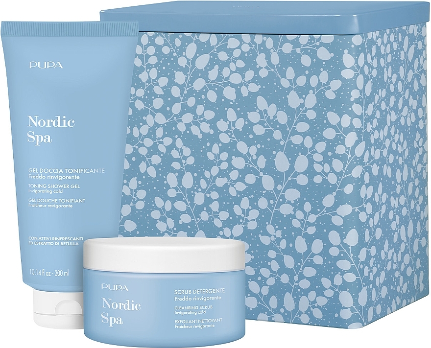 Set - Pupa Nordic Spa Kit 1 2023 (scrub/250ml + sh/gel/300ml+ box) — photo N1