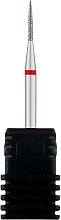 Diamond Nail Drill Bit 'Thin Pointed Cylinder', 863 250 012R 1.2mm, red mark - Tufi Profi Premium — photo N3