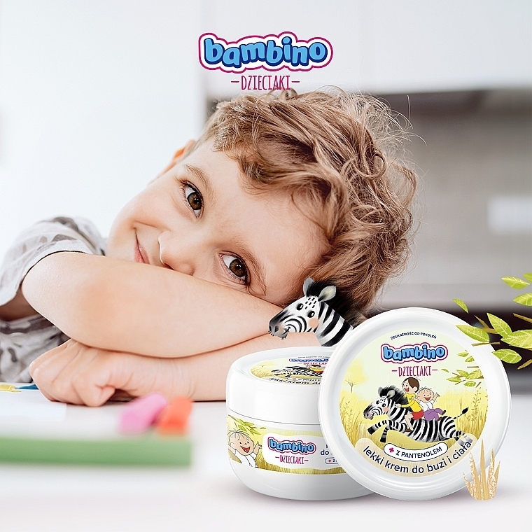 Face & Body Kids Lightweight Cream, yellow jar - Bambino Kids — photo N2