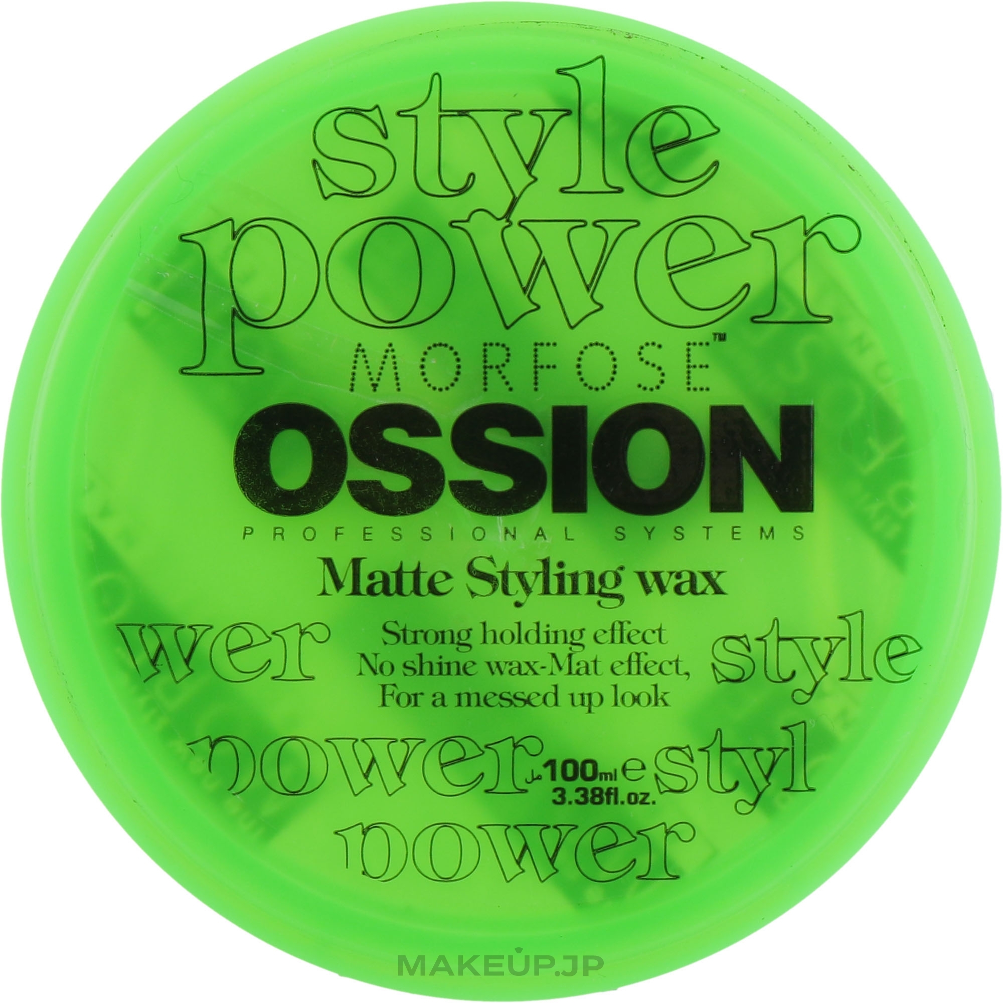 Mattifying Hair & Beard Wax - Morfose Ossion Matte Styling Wax Strong Holding Effect — photo 100 ml