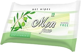 Fragrances, Perfumes, Cosmetics Facial Wet Wipes with Olive Oil - Areon Mon Wet Wipes Face 