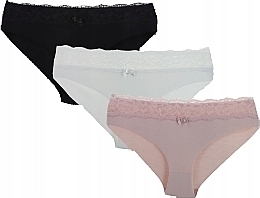 Cotton Panties with Lace Insert, pink - Moraj — photo N2