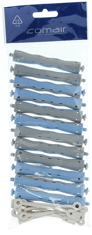 Sinus Hair Rollers with Round Ring, blue-grey, d13 - Comair — photo N1