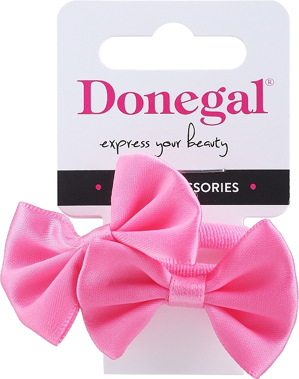 Hair Ties FA-5694, 2 pcs, pink - Donegal — photo N1