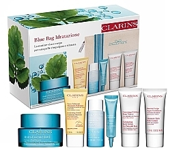 Set, 7 products - Clarins Blue Bag Hydration Set — photo N1