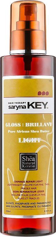 Gloss Spray for Damaged Hair - Saryna Key Gloss Brillant Pure African Shea Butter Light — photo N2