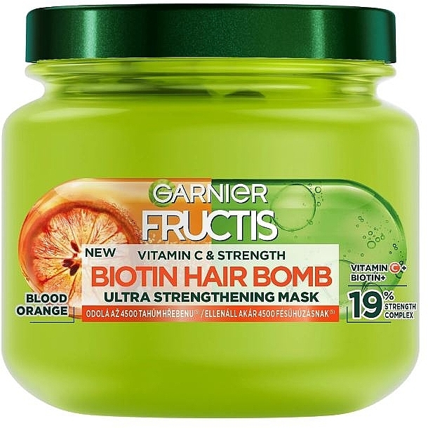 Hair Mask - Garnier Fructis Vitamin & Strength Biotin Hair Bomb Mask — photo N1