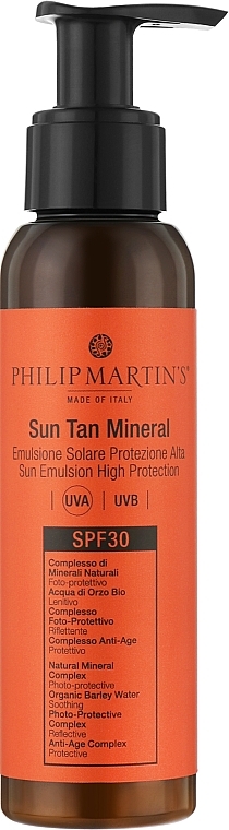 Mineral Sunscreen Emulsion - Philip Martin's Sun Tan Mineral SPF 30 — photo N1