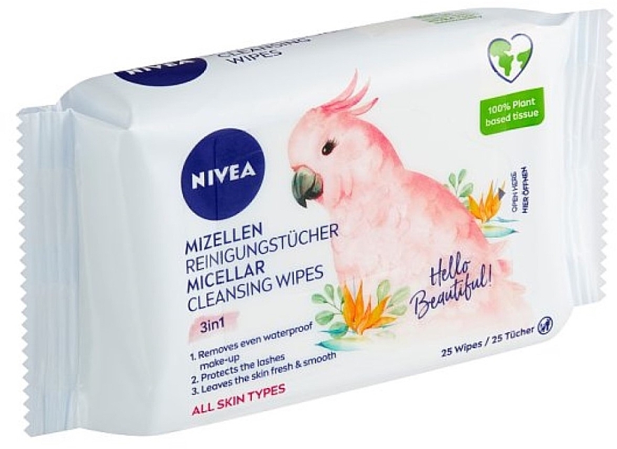 Biodegradable Micellar Makeup Remover Wipes - Nivea Biodegradable Micellar Cleansing Wipes 3 In 1 Hello Beautiful — photo N1