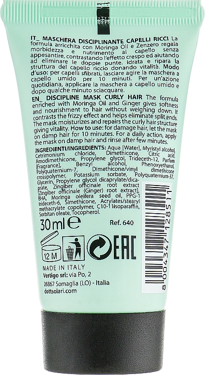 Disciplining Mask for Curly Hair - Dott. Solari Glam Discipline Mask Curly Hair — photo N7