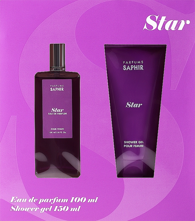 Saphir Parfums Star - Set (edp/100ml + sh/gel/150ml) — photo N1