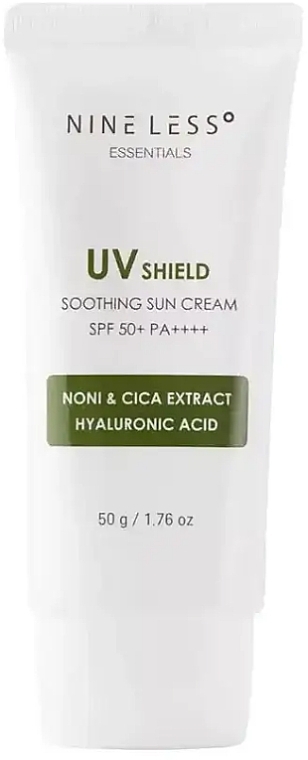 ツボクサとノニを配合した日焼け止め - Nineless Essentials UV Shield Soothing Sun Cream SPF 50+/PA++++ — photo N1