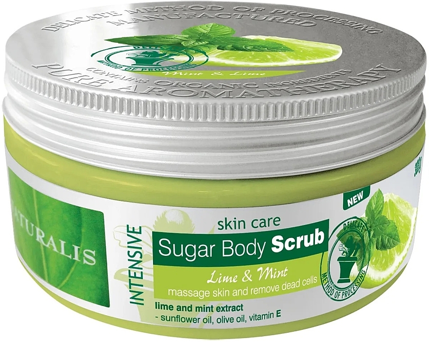 Lime & Mint Body Scrub - Naturalis Sugar Body Scrub — photo N1