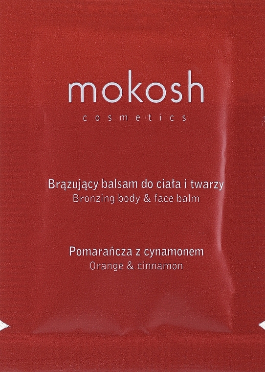 Orange & Cinnamon Body & Face Balm - Mokosh Cosmetics Bronzing Body & Face Balm Orange & Cinnamon (sample) — photo N1