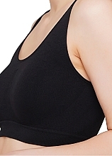 Seamless Tank Top with Wide Straps, black - Giulia — photo N5