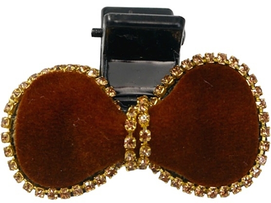 Claw Clip, black and brown with crystals - Lolita Accessories — photo N1