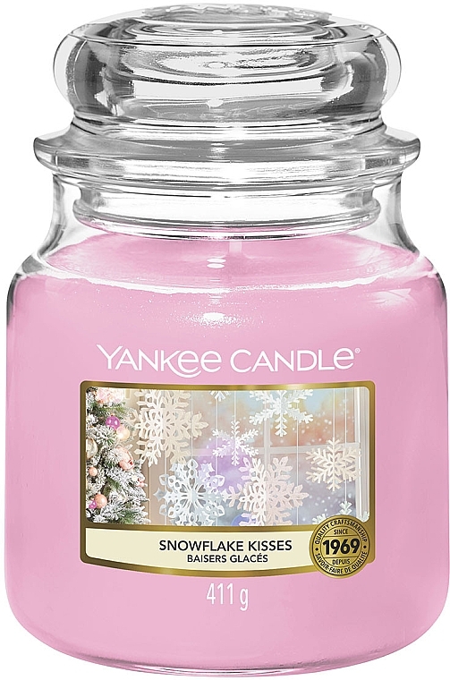 Scented Candle in Jar - Yankee Candle Snowflake Kisses Jar Candle — photo N2