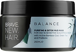 Fragrances, Perfumes, Cosmetics Black Mask for Sensitive & Oily Scalp - Brave New Hair Balance Mask