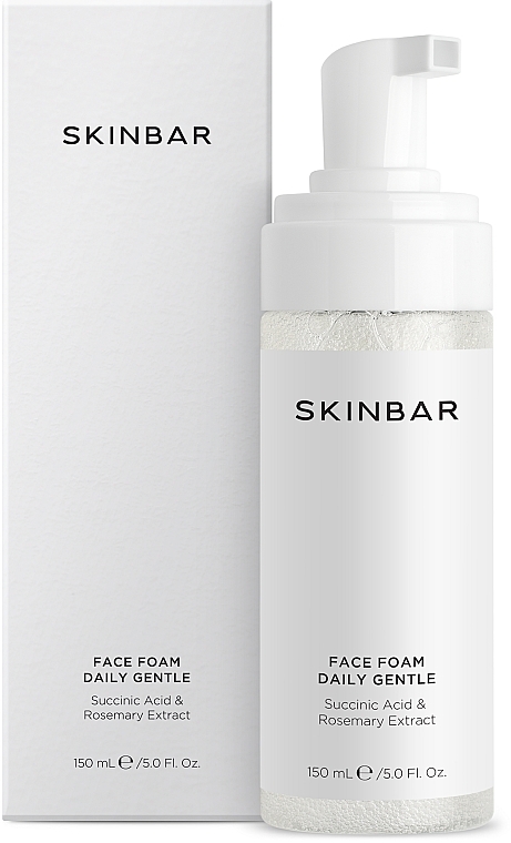 Face Cleansing Foam with Amber Acid & Rosemary Extract - SKINBAR Succinic Acid & Rosemary Extract Face Foam — photo N1