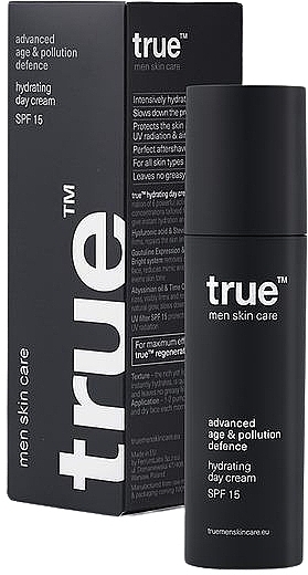 Hydrating Day Face Cream - True Men Skin Care Advanced Age & Pollution Defence Hydrating Day Cream SPF15 — photo N1