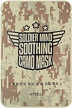 Fragrances, Perfumes, Cosmetics Sheet Mask - A'pieu Soldier Mind Soothing Camo Mask