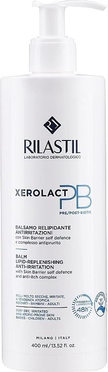 Repairing Lipid Face & Body Balm for Dry, Sensitive, Itching & Atopy-Prone Skin - Rilastil Xerolact PB Balm — photo N3