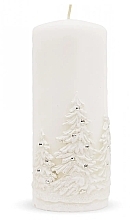 Fragrances, Perfumes, Cosmetics Decorative Candle "Christmas Trees", white, 7x18 cm - Artman Christmas Tree Candle