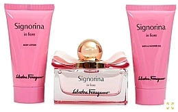 Fragrances, Perfumes, Cosmetics Salvatore Ferragamo Signorina In Fiore - Set (edt/50ml + b/gel50ml + b/lot/50ml)