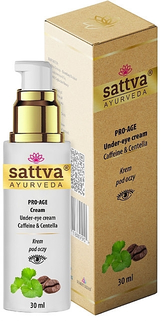 Under Eye Cream - Sattva Ayurveda Pro-age Under Eye Cream With Caffeine & Centella — photo N1