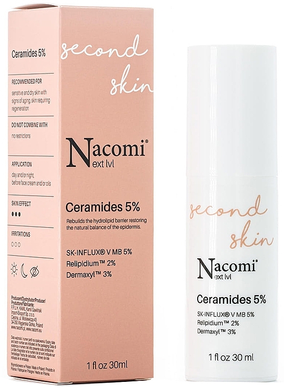 Peptide Natural Face Serum - Nacomi Next Level Ceramides 5% — photo N1