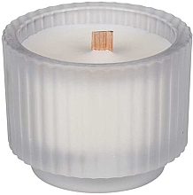 Scented Candle 'Cypress & Fir', wooden wick - Paddywax Cypress & Fir Frosted Glass Candle & Crackling Wood Wick — photo N1