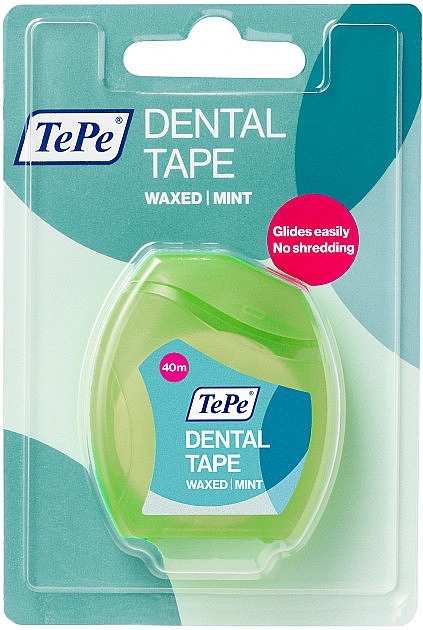 Dental Floss, 40 m - TePe Dental Tape Waxed Mint — photo N1