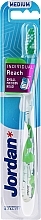 Fragrances, Perfumes, Cosmetics Toothbrush with Cap, white-green - Jordan Individual Reach Medium Toothbrush