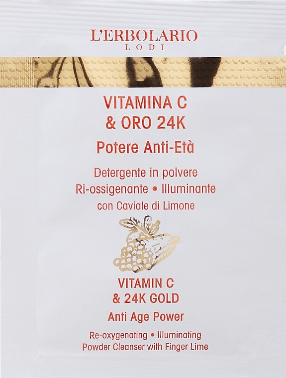 GIFT! Face Cleansing Powder with Vitamin C & 24K Gold - L'Erbolario Vitamin C & 24K Gold Anti Age Power (sample) — photo N1