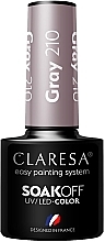 Fragrances, Perfumes, Cosmetics Gel Polish - Claresa Grey SoakOff UV/LED Color