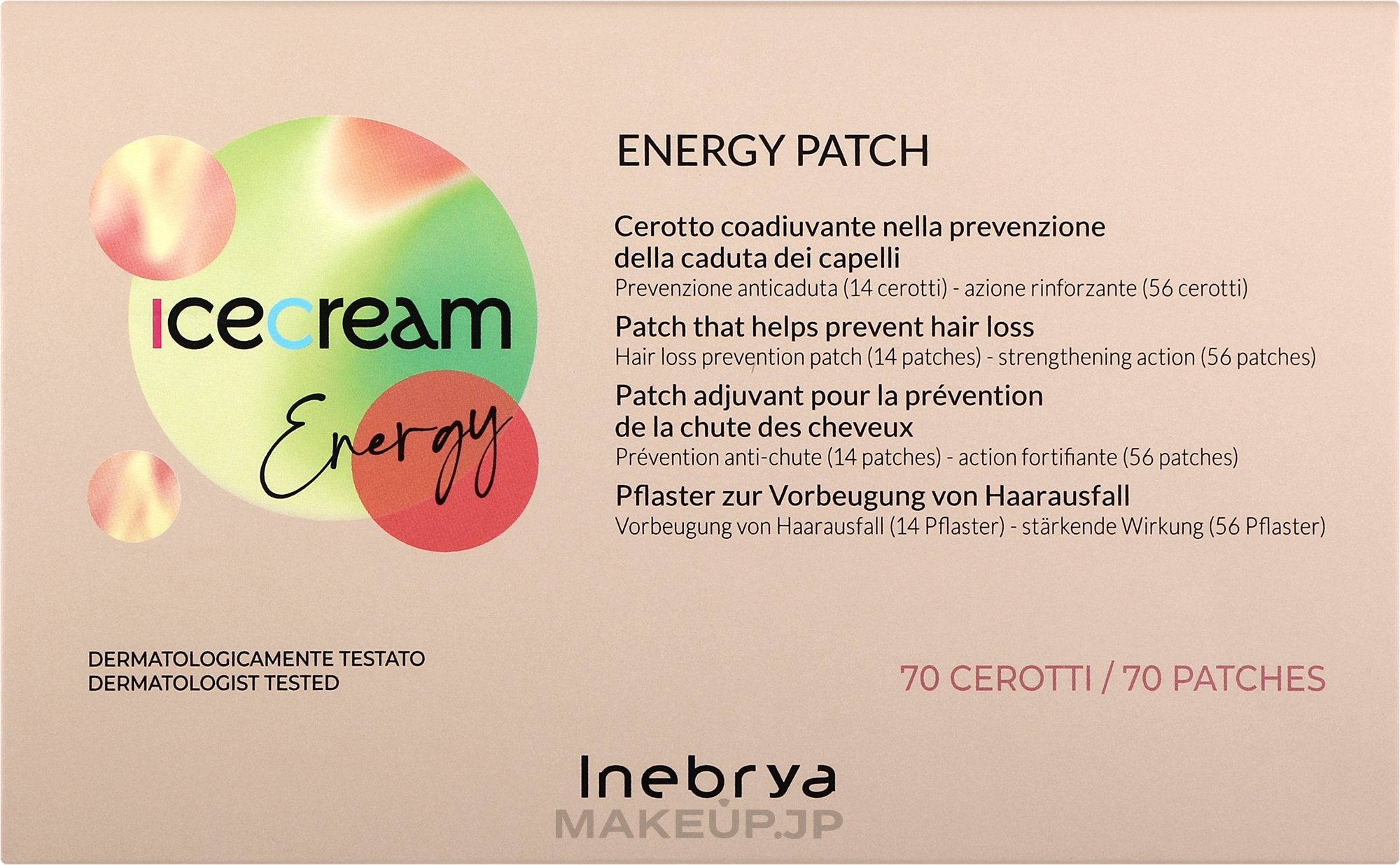 Anti Hair Loss Head Patches - Inebrya Ice Cream Energy Patch — photo 70 szt.