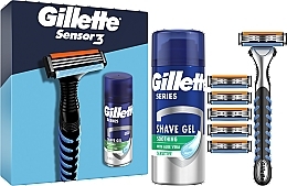 Fragrances, Perfumes, Cosmetics Beauty Set - Gillette Sensor 3 (razor/1pc + foam/75ml + refil/5pcs)