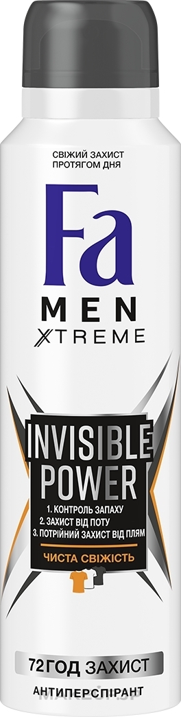 Antiperspirant - Fa Men Xtreme Invisible Power 72 H — photo 150 ml