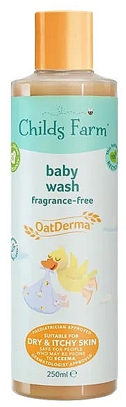 Shower Gel, fragrance-free - Childs Farm OatDerma Baby Wash Fragrance-Free	 — photo N1