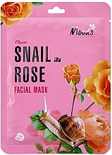 Fragrances, Perfumes, Cosmetics Nourishing Snail & Rose Sheet Mask for Tired Skin - Moods Snail Rose Facial Mask