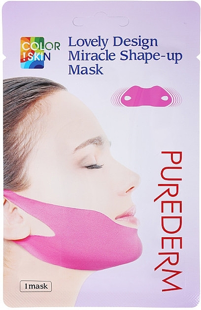 Bandage Mask for Chin & Cheekbones - Purederm Lovely Design Miracle Shape-up V-line Mask — photo N1