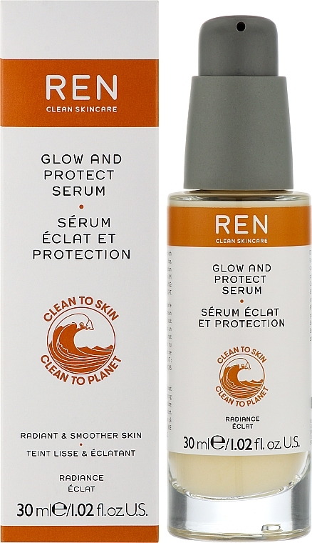 Face Serum - Ren Clean Skincare Radiance Glow And Protect Serum — photo N2