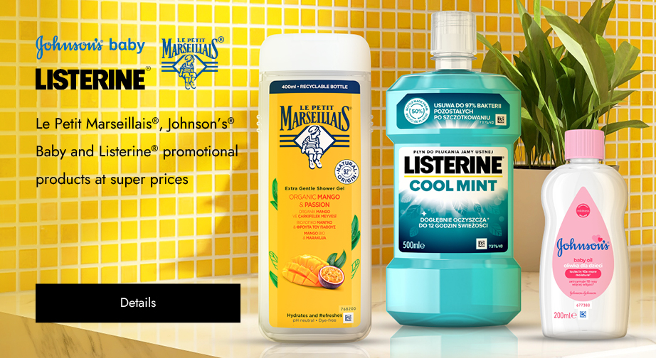 Le Petit Marseillais®, Johnson's® Baby and Listerine® promotional products at super prices. Prices on the site already include a discount.